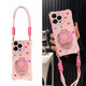 Xunxuan Lanyard à quatre coins adapté à Apple 16 Case de téléphone mobile iPhone 15 Promax Nouveau IP14 Color Love 13 Niche 12 support 11 mignon 8Plus anti-Fall 6 Case de protection 7p F3883 Color Love (rose) iPhone 15