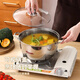 Taixige 304 stainless steel multi-functional thick soup pot steamer soup household porridge milk pot hot pot induction cooker pot universal premium product 1cm food 24.99cm with steaming sheet