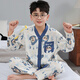 2025 new children's pajamas for boys spring and autumn long sleeve thin cloud cotton boys and girls home clothes casual suit MZ-1416# 185 size 20