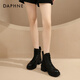 Daphne Martin boots women's new breathable short boots British style thick sole heightening versatile boots black 37