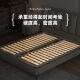 爱舒现代简约皮床单双人1.51.8m意式极简奶油风主卧床实木床高脚 单床(色号:彩虹162-35/9734) 1800mm*2000mm框架结构