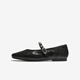 Mejor imagen [Ye Yiqian mismo estilo] 25 Autumn Marizhen Retro BoCh Shaltow Women's Singles Zapatos Bn756cq5 Negro 39
