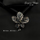 QUAMER high-end retro leaf brooch, men's and women's coats, suits, simple temperament, corsage, scarf, hat pin