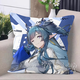 Niedliche Pagode Ark Kissen, 6. Jubiläum Rosen Verknüpfung Chongyue Amiya Doll Kissen Geburtstagsgeschenk D1047 XIQ 45*45 cm + doppelseitiges Muster + Kissen Kern