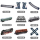 Shantoulin Village Fenming retro steam train toy track accessories children assembled and supplemented front car remote control rail change remote control version steam car head + remote control + coal truck