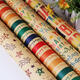 Qilicai Kraftpapierpapier Blumenstrauß Geschenkpapier Kinder Geburtstag Geschenkpapier Geschenkbox Vintage Bag Book Kruste Papier Englisch Blumenpapier Kraftpapier Zufällige 10 Stück für doppelseitige Klebe