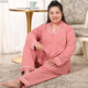 Yiruocai großer Pyjamas für Frauen 200 Jin [Jin ist gleich 0,5 kg] plus Fett plus großer Frühlings- und Herbst-Frauen-Pyjamas extra großgröße 300 Jin [Jin ist gleich 0,5 kg] High-End-Design Sense Rund Hals 9274 Dunkelblau Durchschnittsgröße XL135-160 Jin [Jin entspricht gleich) Jin gleich.