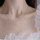 LAOMIAO 999 Collier en argent sterling pour femmes 2025 Nouvelle chaîne ordinaire Lumière Luxury Niche Snake Os Bone Snake Sans Pendants Pendants Plavicle Chain Accessories 999 Star Pure Chain