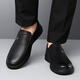 Chaussures masculines de Yierkang pour les chaussures en cuir à semelle douce automnale pour les chaussures de coton entièrement en velours pour hommes pour les chaussures de papa légères non glissantes à lacets noirs 6627 38