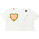 Lee Kids Japaner Retro Bambus Joint Cotton Round Hals Lose T-Shirt Cartoon Tierdruck Kurzarm 3886 Weiß S