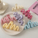 Shark Hair Clip Jelly Grasp Wavy Hair Clip Cream Clip Hair Clip Style Hair Accessory Women's Headgear Back of Head Cream M Clip - Pitaya Red 1-piece Set