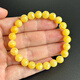 Yuzhi 1 item, 1 certificate, 1 shot, natural Russian raw ore, unoptimized beeswax bracelet, amber bracelet, bead diameter 8.3mm, hand circumference 16cm, 7.06g G669