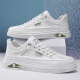 
Jingpu Fei leather casual sneakers men's trendy shoes student versatile single shoes 7372 black 39
