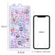 3D three-dimensional relief children's sticker girl nail art landscaping crystal cute cartoon 3-year-old DIY hand account transparent beans covering ugly computer mobile phone case without glue back sticker decoration