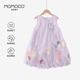 玛米玛卡 MOMOCO女童夏装连衣裙夏季新款透气时尚无袖连衣裙 紫色  150 