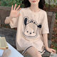 Mu fengqing sommer pyjamas Frauen kurzärmelige Shorts Anzug Cartoon Dünne Fett MM Plus Size Lose Can Pyjamas außerhalb 694 Kapibala + 680 Pacha Dog M [Vorgeschlagen 80-98 Jin [Jin gleich 0,5 kg]]]