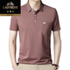 Camisa de polo de manga corta de alta gama clásica para hombres para hombres para la camiseta de solapa casual de mediana edad para la solapa de mediana edad para mediana edad y ancianos sueltos y cómodos 9901 delgado azul M 165 165