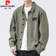 
Pierre cardin jacket men's spring and autumn 2025 new shirt lapel autumn men's work jacket early autumn jacket top upgraded version K12806 black 4XL recommended 168-190Jin [Jin equals 0.5 kg]