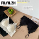 FR.YH.ZH青桑服饰法式蕾丝舒适美背裹胸固定杯垫吊带透气内衣女-12593 白色 M 推荐90-110斤