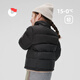 Nanny Goose Children's Down Jacket Short Stand Collar Medium and Large Children Ultra-Light Casual Warm White Duck Down Thin Jacket Winter NG2836 Shark Gray 150