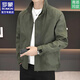 ROMON casual jacket men's new stand-up collar simple spring and autumn new outdoor workwear trendy upper clothes men's green regular L 125-145Jin Jin is equal to 0.5 kg