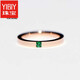 YIBIY right angle round ring jewelry 18K gold rose gold platinum men and women couple ring 18K gold spot No. 8