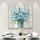 fitwall盛世芳华手绘油画现代轻奢抽象玄关花卉挂画方形餐厅装饰画 平安花（FJ677） 50*50手绘油画 资深画家手绘油画