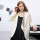 Sancai 2025 Spring New Light Workplace Blazer Right Shoulder Long Sleeve Top Single Breasted Commuting Z
