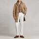 RALPH LAUREN PoloRalphLauren Solid Color Logo Logo Print Lapel Long Sleeve Windbreaker Men's Camel Brown Camel Brown L