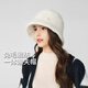 Kenmont one-piece woven fisherman hat for women with large head circumference, temperament, ear protection, dome furry basin hat, small face, km-5295