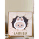 Hanou Fei Labubu Quartz Tética de arena Dy conjunto completo de materiales pintados a mano acrílico Pintura digital de aceite decorativo pintura decorativa textura 9734 b pigmento de alto brillo + lienzo de aceite + cepillos múltiples + colgantes de pared