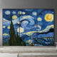 
Three-April Tiger Starry Sky Oil Painting Famous Painting Door Sticker Renovation Self-adhesive Door Wall Decoration Glass Wardrobe Door Sticker MT-3291 White Background Glue Small