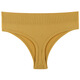 Mid-waist Thong Men's and Women's Unisex Unisex Bagless Solid Color Seamless High Waist Sexy Butt-Leaking Sports Yellow M