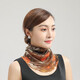 Sunscreen mask small silk scarf silk scarf head neck cover spring and autumn summer thin fake collar women's decorative scarf plum blossom navy + golden silk maple leaves