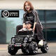 Cute children's electric car four-wheeled with remote control toy car can sit adults and men's big G off-road car children's stroller black dual drive + early education music Bluetooth + remote control