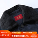 Hongdu winter new men's down jacket, Otter rabbit fur collar casual business system button down jacket jacket blue LX9898-1 M 170/88A