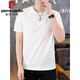 Pierre cardin 2025 new men's short-sleeved shirt for summer light luxury versatile T-shirt cool and high-quality trend fast dry ice silk shirt 9856 white M [100-120Jin [Jin equals 0.5 kg]]