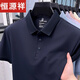 Hengyuanxiang 2025 Nuevo polo de camiseta de manga corta con sensor de hielo para hombres para hombres de mediana edad, traje informal de papá Polo Día del padre 15125 Orquídea profunda/manga corta M 165 [sugerido 90-120Jin [Jin equivale a 0.5 kg]]]