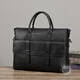 Walker Shop men's briefcase [selected first layer cowhide] 2025 new large-capacity briefcase business handbag black (height 28*width 38*thickness 7cm) 14 inches