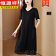 Hengyuanxiang Robe de soie à prix réduit pour les femmes 2025 Nouvelle Fashion d'été de soie de mûrier grande taille comme indiqué sur l'image M 95-110jin [Jin est égal à 0,5 kg]
