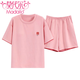 莫代尔2025年新款睡衣女夏季纯棉短袖短裤甜美休闲运动家居服套装可外穿 Z9859 L 建议100-120斤穿