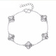 Platinum Bracelet Four-Leaf Clover Five-Flower Girl Pt950 Platinum Bracelet Jewelry New Valentine's Day Gift - Small size weighs about 7.4-7.5 grams (width about 9mm)