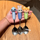 304 stainless steel silicone spoons and forks, cute household children and students eating spoons and spoons tableware Judy stainless steel (shaped spoons)