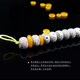 Fat Donglai's same beeswax separator, yellow chalcedony spacer bracelet, Buddha bead color, small and large Vajra, star and moon, white jade Bodhi text, diameter x thickness, about 6x3MM, 20 pieces