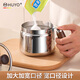 HUYO 316 stainless steel seasoning jar kitchen special seasoning salt jar food grade chili oil special jar with spoon seasoning box 316 steel chili oil jar 600ml induction cooker available