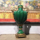 Miaoxu Dining Table Decorations Crafts Light Luxury Européen Grand Vase Ornements Emerald Ceramic Decorative Flower Vase de salon Vase fleur 16795 Grand Vase