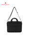 Mengte Jiao Herrenbeutel Crossbody Bag Rucksack Umhängetasche Herrenbeutel Oxford Stoff Handtasche Leinwand Aktentasche Horizontal Schwarz