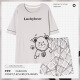 Zhishan Pajamas de pijama de pian de manga corta Modal Seda de seda delgada Estilo delgada de talla grande Casual Simple Summer Men's Home's Relling YSX9720 L