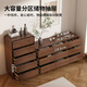 Huilide full solid wood chest of cabinet bedroom drawer storage cabinet at the end of the bed black walnut color chest of cabinet storage cabinet [solid wood ultra-thin style] E-695 chest of cabinet length 65c door-to-door installation