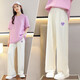 
Balabala girls wide-leg pants summer thin children's ice silk pants large children's summer sweatpants girls summer trousers suit 15025 meters white + 15277 blue 120 cm